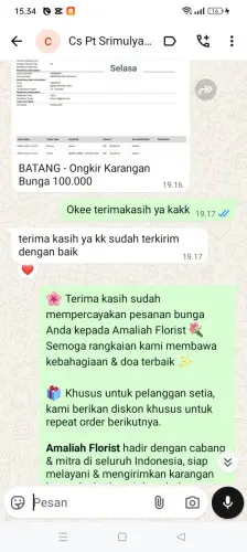 Testimonial Papan Bunga wanasuka