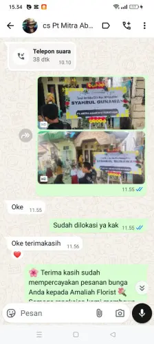 Testimonial Papan Bunga wanasuka