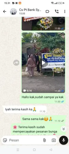 Testimonial Papan Bunga wanasuka